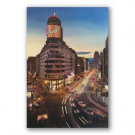 La Gran Vía de Madrid por la Noche