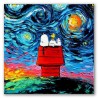 Snoopy en la noche estrellada