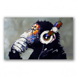 Chimpancé con música